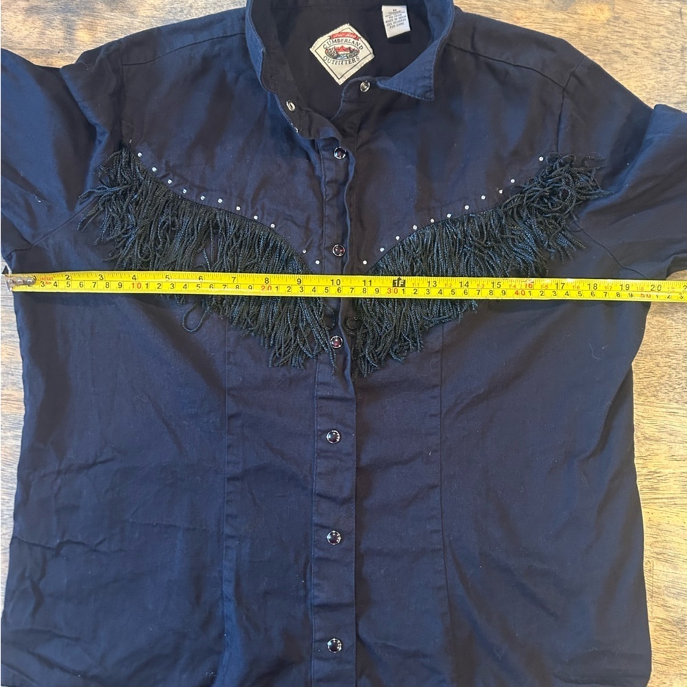 Cumberland Outfitters Women’s Western Shirt Size Medium Black - Picture 6 of 6